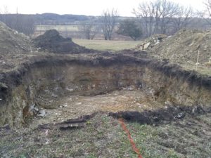 Excavator hits 'deadrock'