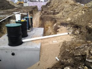 Septic pump installed